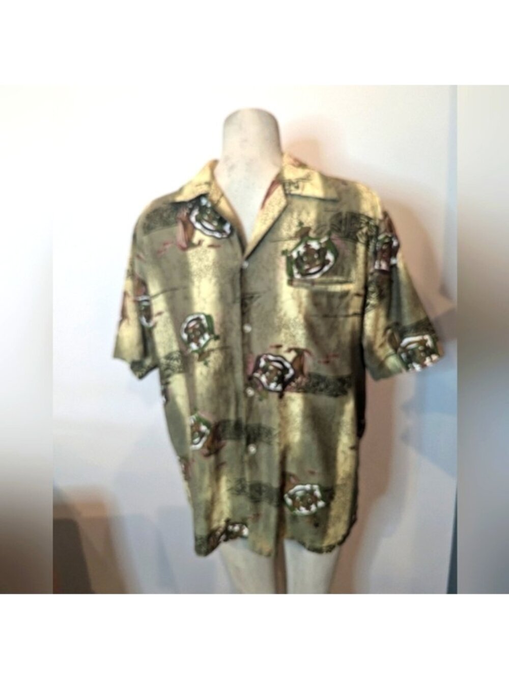1950's Vintage Mid century Tropicana Hawaiian Button Front Shirt men Sz Large